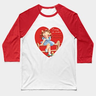 Retro Valentine's Day Heart Baseball T-Shirt